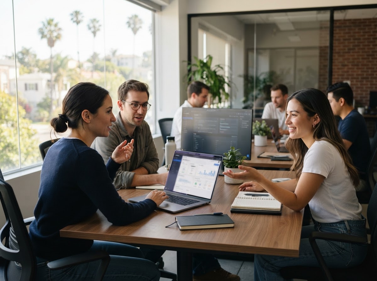 Glumbic Pluck team reviewing portfolio strategy
